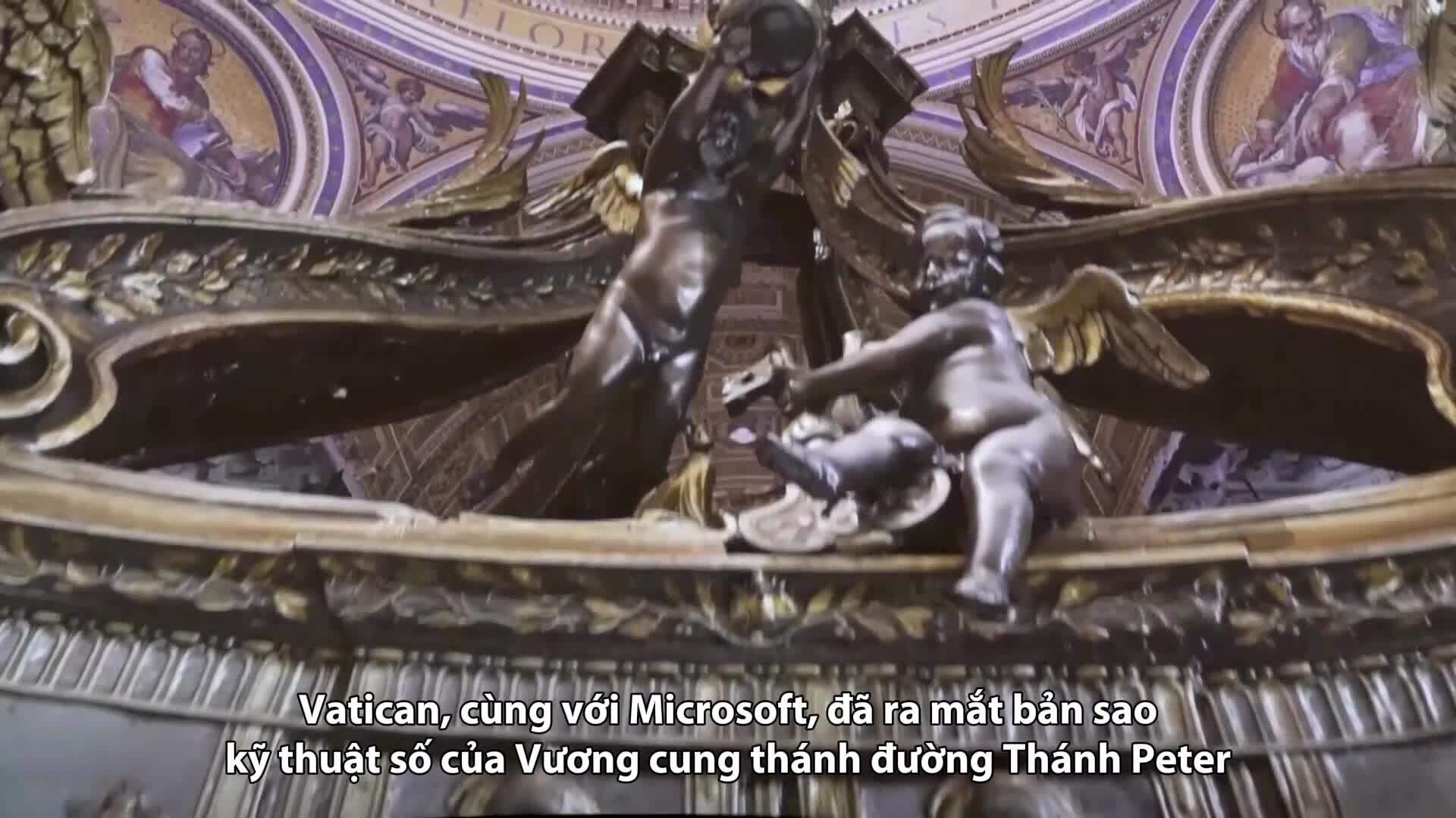 Tham quan Vương cung thánh đường Thánh Peter bằng AI